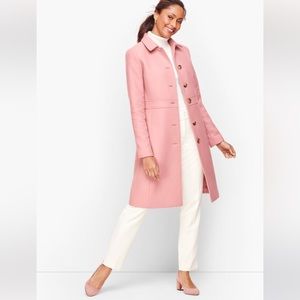 Talbots Pink Italian Wool Lady Coat 8p